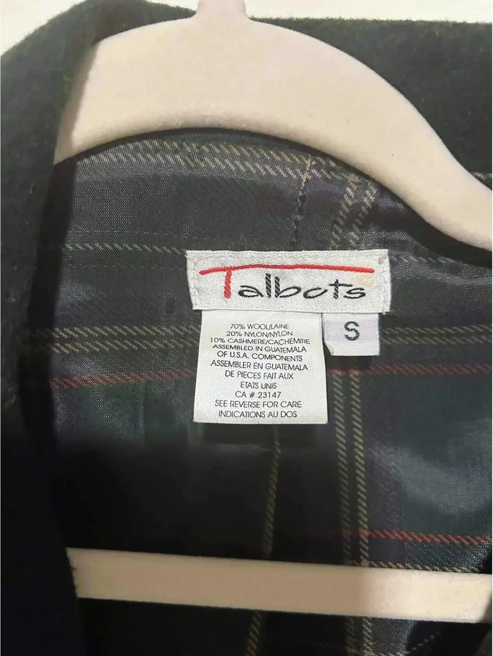 Talbot's Forest Green Wool/Cashmere Blend Blazer Women's Size Small Preppy - Picture 3 of 6